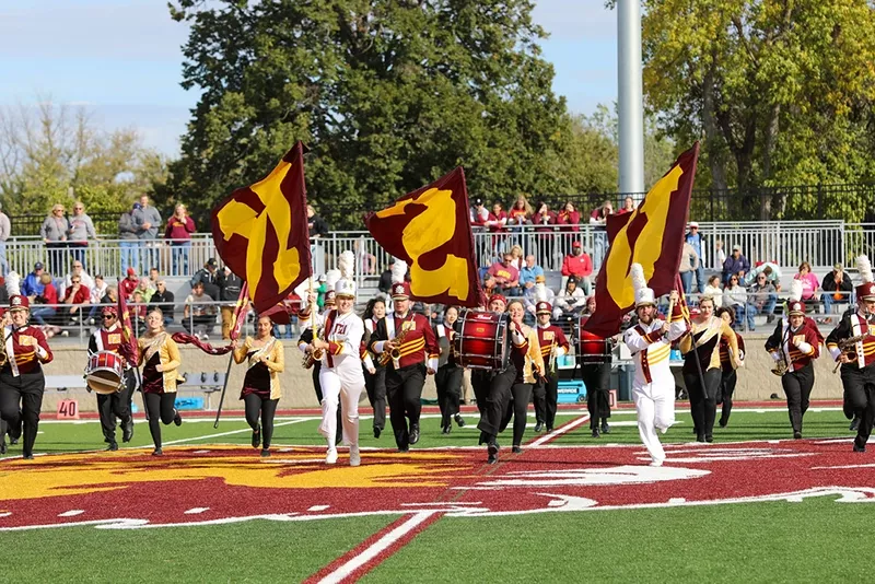 Marching Wolves on the field